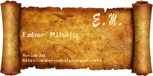 Ember Mihály névjegykártya