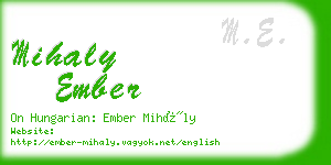 mihaly ember business card